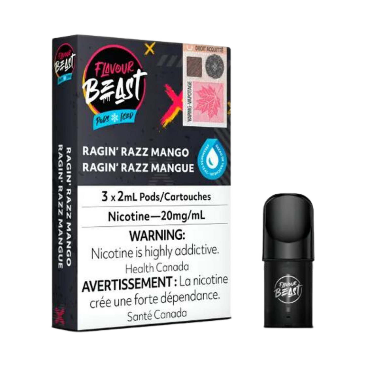 Flavor Beast Pods Ragin' Razz Mangue