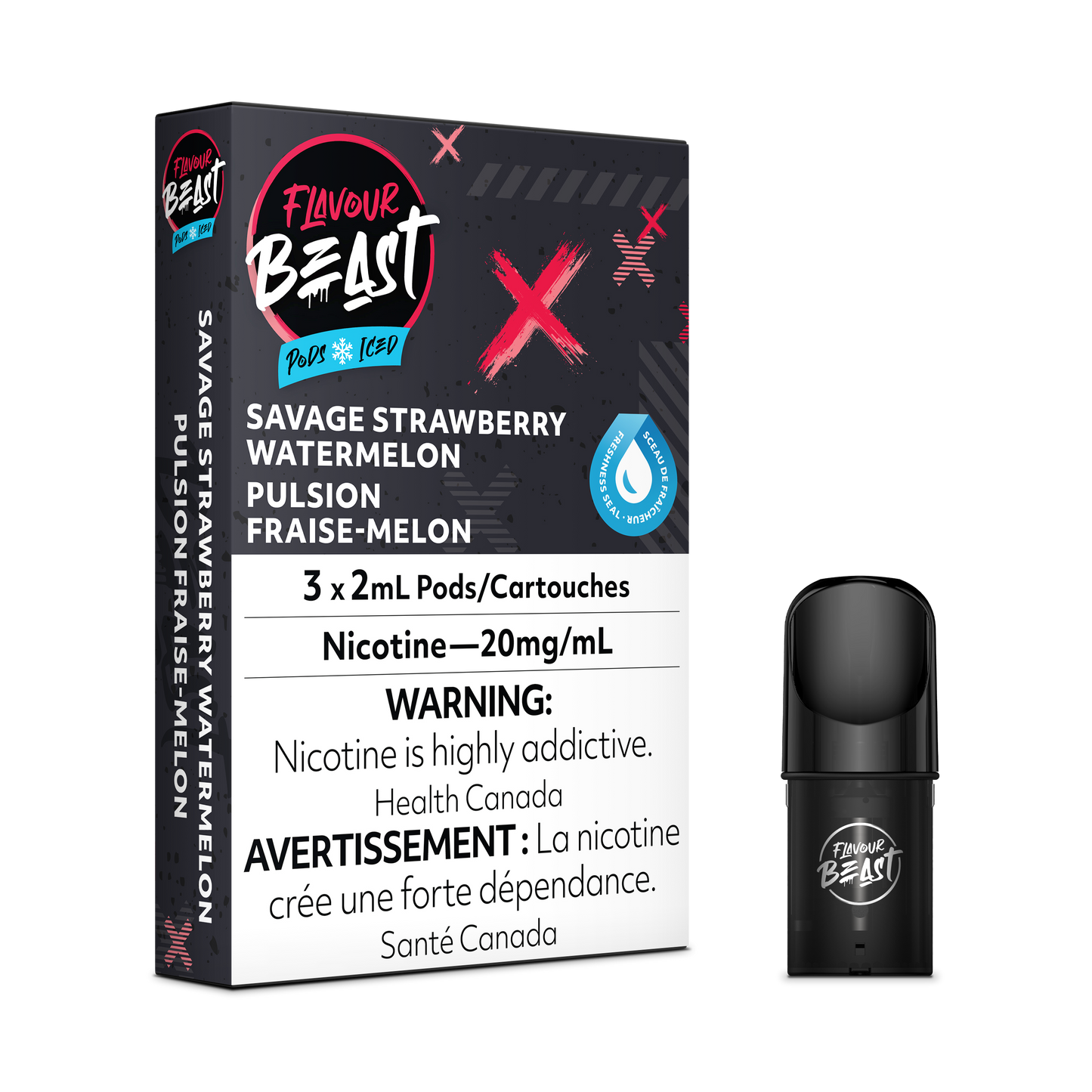 Flavour Beast Pods Savage Strawberry Watermelon