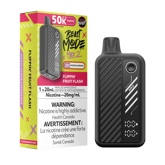 Flavour Beast Mode Max 2 50K bouffées Flash de fruits renversant Vape jetable rechargeable 20Mg