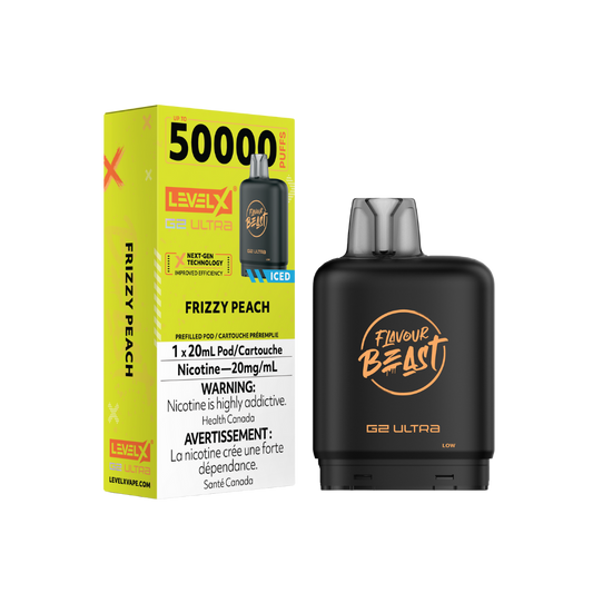 Flavour Beast Level X G2 Ultra 50K (Prefilled Pods) - Fizzy Peach Iced