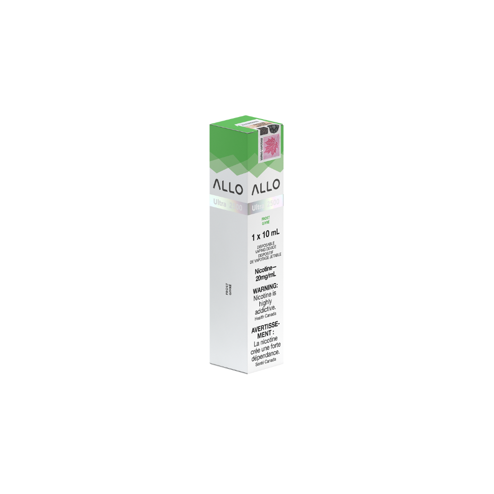 Allo Ultra 2500 Puffs Frost Rechargeable Disposable Vape 20Mg