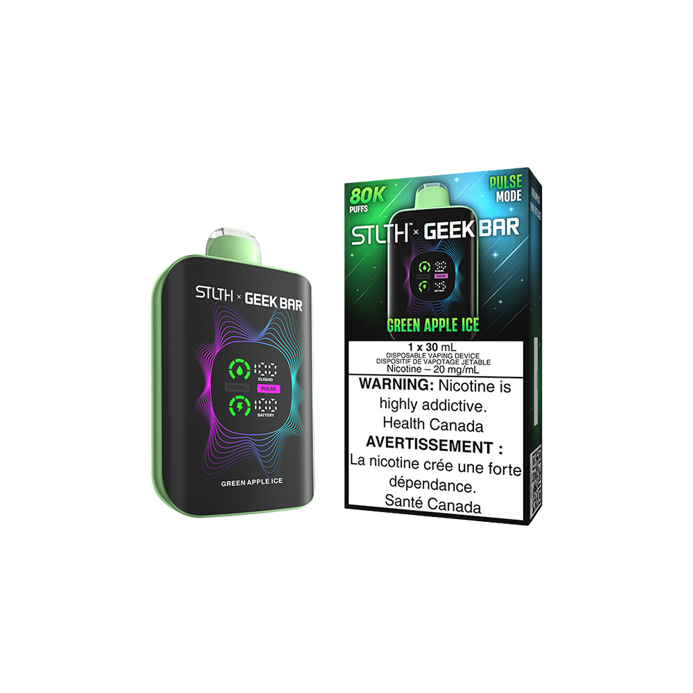Stlth X Geek Bar - Green Apple Ice Rechargeable Disposable Vape 20Mg