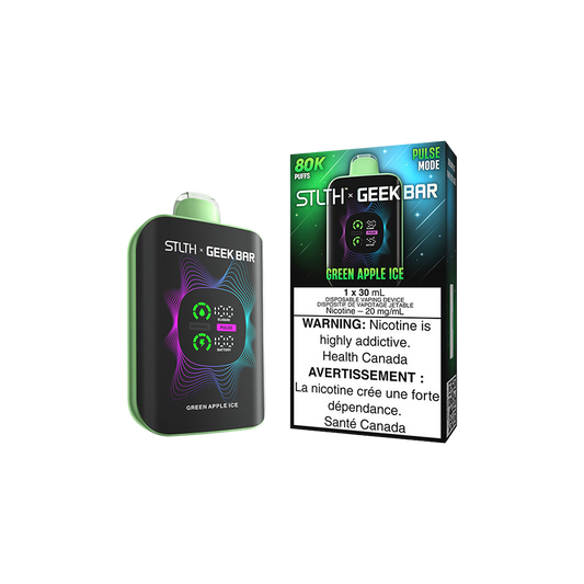 Stlth X Geek Bar - Vape jetable rechargeable Pomme Verte Glacée 20Mg