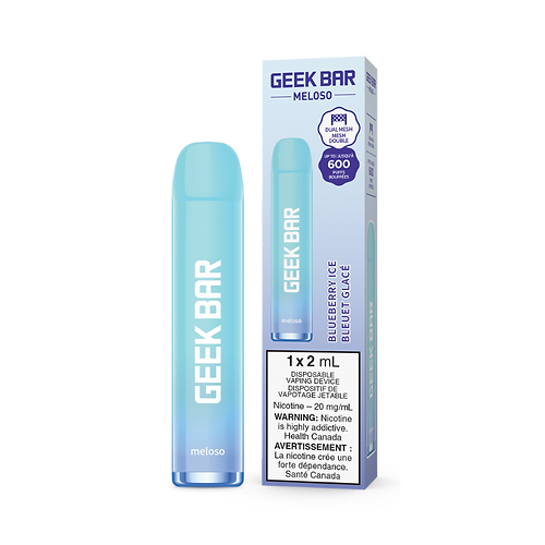 Geek Bar 600 Puffs Blueberry Ice Vape jetable 20 mg