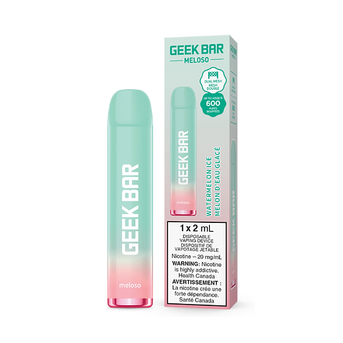 Geek Bar 600 Puffs  Watermelon Ice  Disposable Vape  20Mg