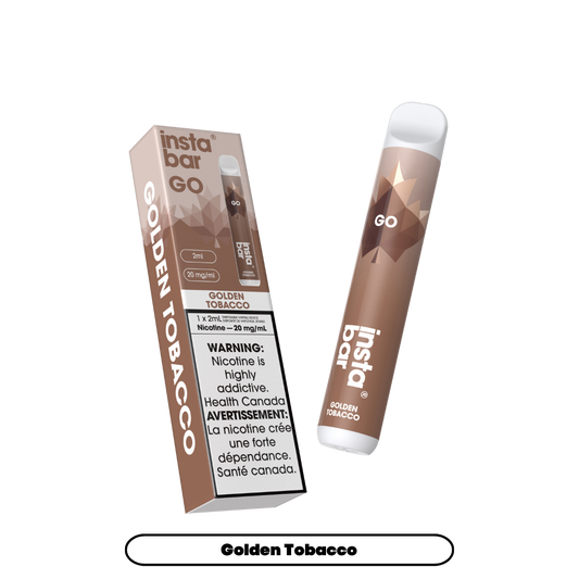 Insta Bar Go 1200 bouffées - Vape jetable Tabac Doré 20Mg