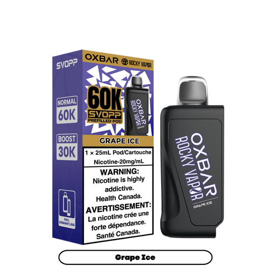 Svopp Oxbar Rocky Vapor 60K bouffées (Pods préremplis) - Raisin Glacé