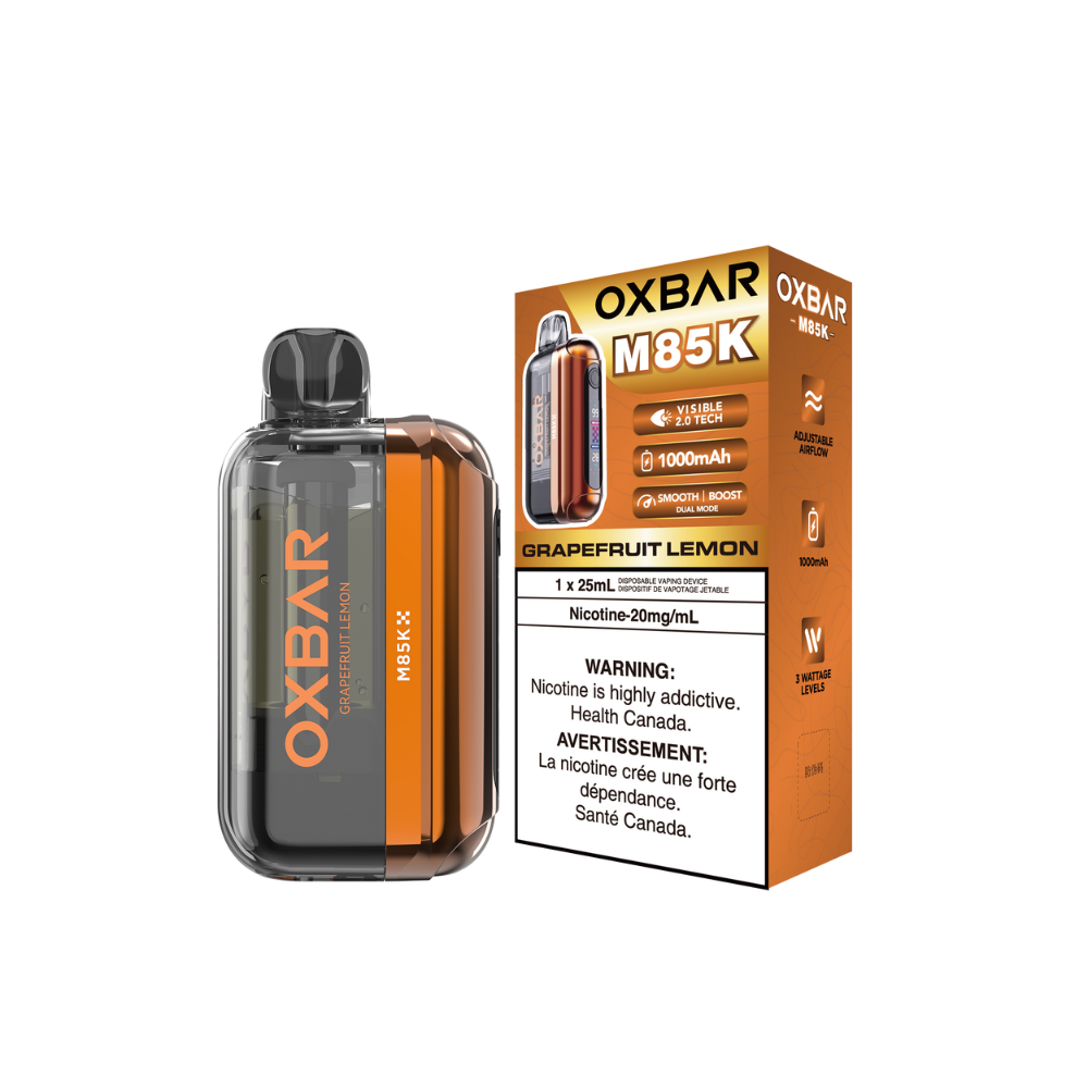 Oxbar M85K 85K Puffs - Grapefruit Lemon Rechargeable Disposable Vape 20Mg