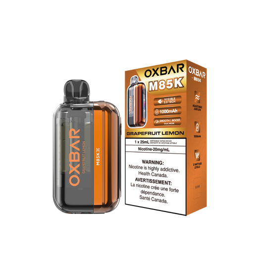 Oxbar M85K 85K Puffs - Grapefruit Lemon Rechargeable Disposable Vape 20Mg
