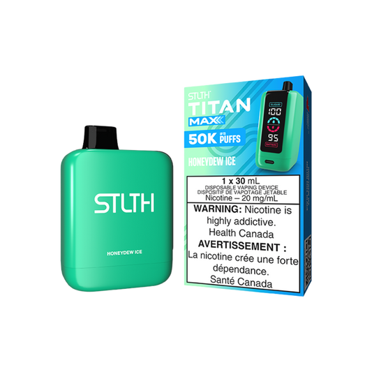 STLTH Titan Max 50K bouffées Vape jetable rechargeable Glace au miellat 20 mg