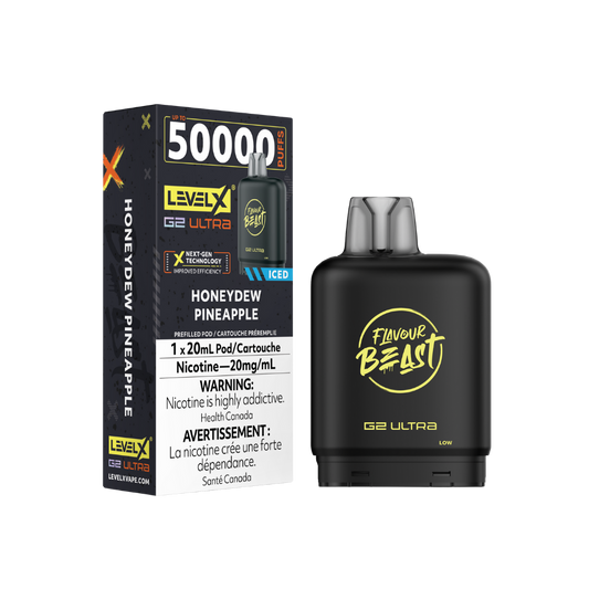 Flavour Beast Level X G2 Ultra 50K (Prefilled Pods) -  Honeydew Pineapple Iced