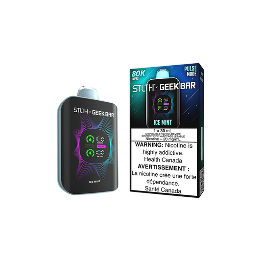 Stlth X Geek Bar - Vape jetable rechargeable Menthe glaciale 20 mg
