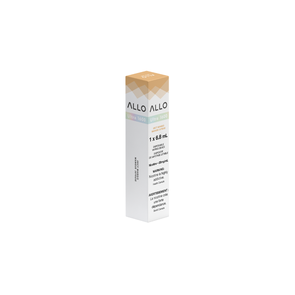 Allo Ultra 1600 Puffs Juicy Mango Rechargeable Disposable Vape 20Mg