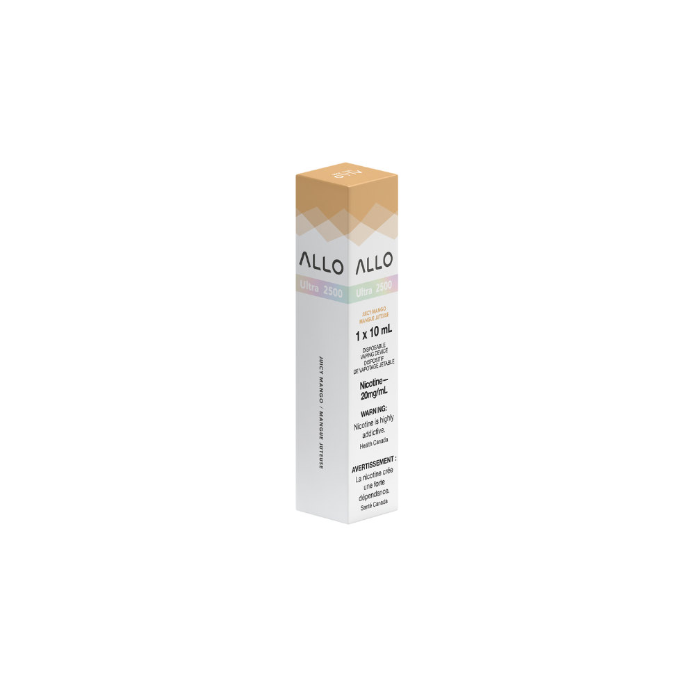 Allo Ultra 2500 Puffs Juicy Mango Rechargeable Disposable Vape 20Mg