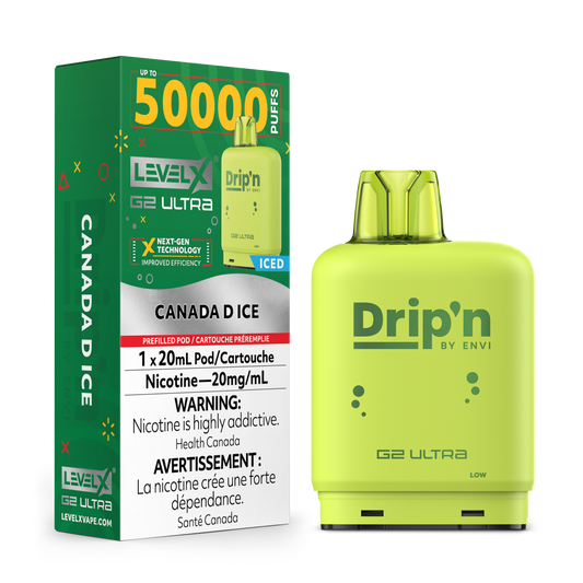 Dripin Level X G2 Ultra 50K (Prefilled Pods) - Canada D Ice