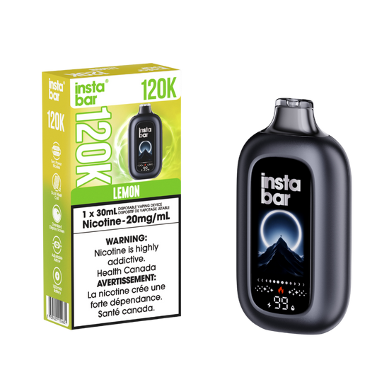 Insta Bar 120K - Lemon Rechargeable Disposable Vape 20Mg