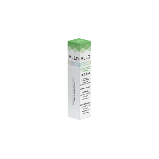 Allo Ultra 1600 Puffs Lemon Lime Cranberry Rechargeable Disposable Vape 20Mg