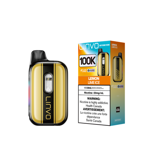 Linvo Beyond 100K - Lemon Lime Ice Adjustable Wattage Rechargeable Disposable Vape 20Mg