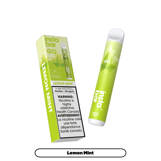 Insta Bar Go 1200 bouffées - Vape jetable Citron Menthe 20Mg