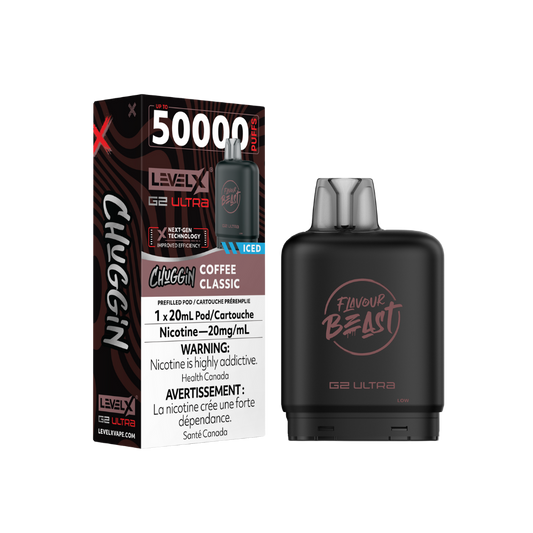 Flavour Beast Level X G2 Ultra 50K (Prefilled Pods) -  Coffee Classic Iced