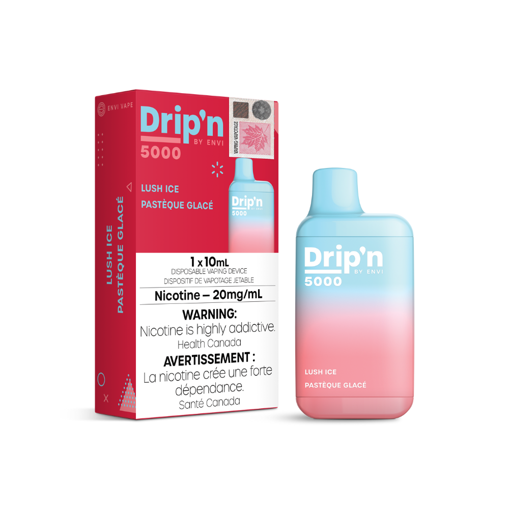 Dripin 5K Puffs Lush Ice Rechargeable Disposable Vape 20Mg