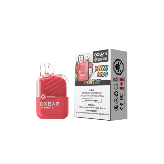 Oxbar Rocky Vapor Mini 1200 Puffs Lychee Ice Disposable Vape 20Mg