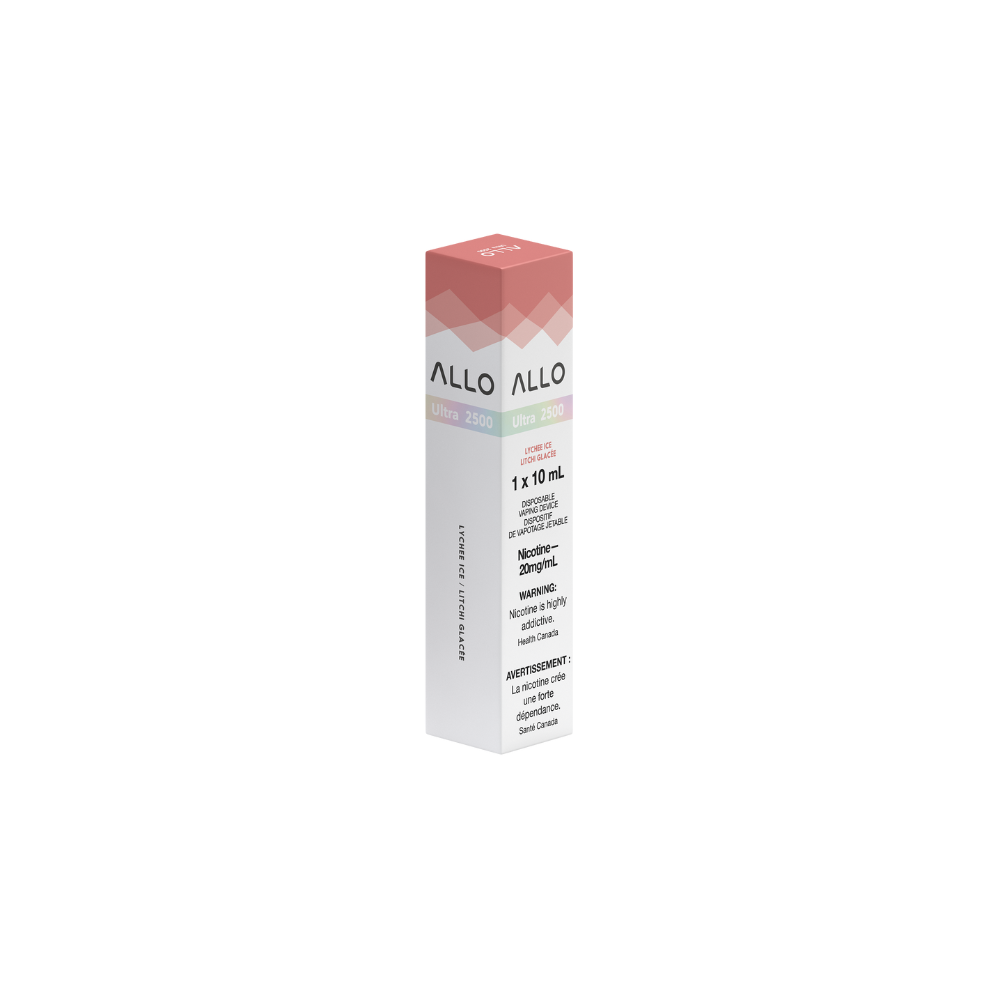 Allo Ultra 2500 Puffs Lychee Ice Rechargeable Disposable Vape 20Mg