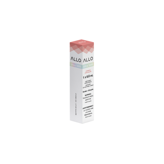 Allo Ultra 1600 Bouffées Glace Litchi Vape Jetable Rechargeable 20Mg