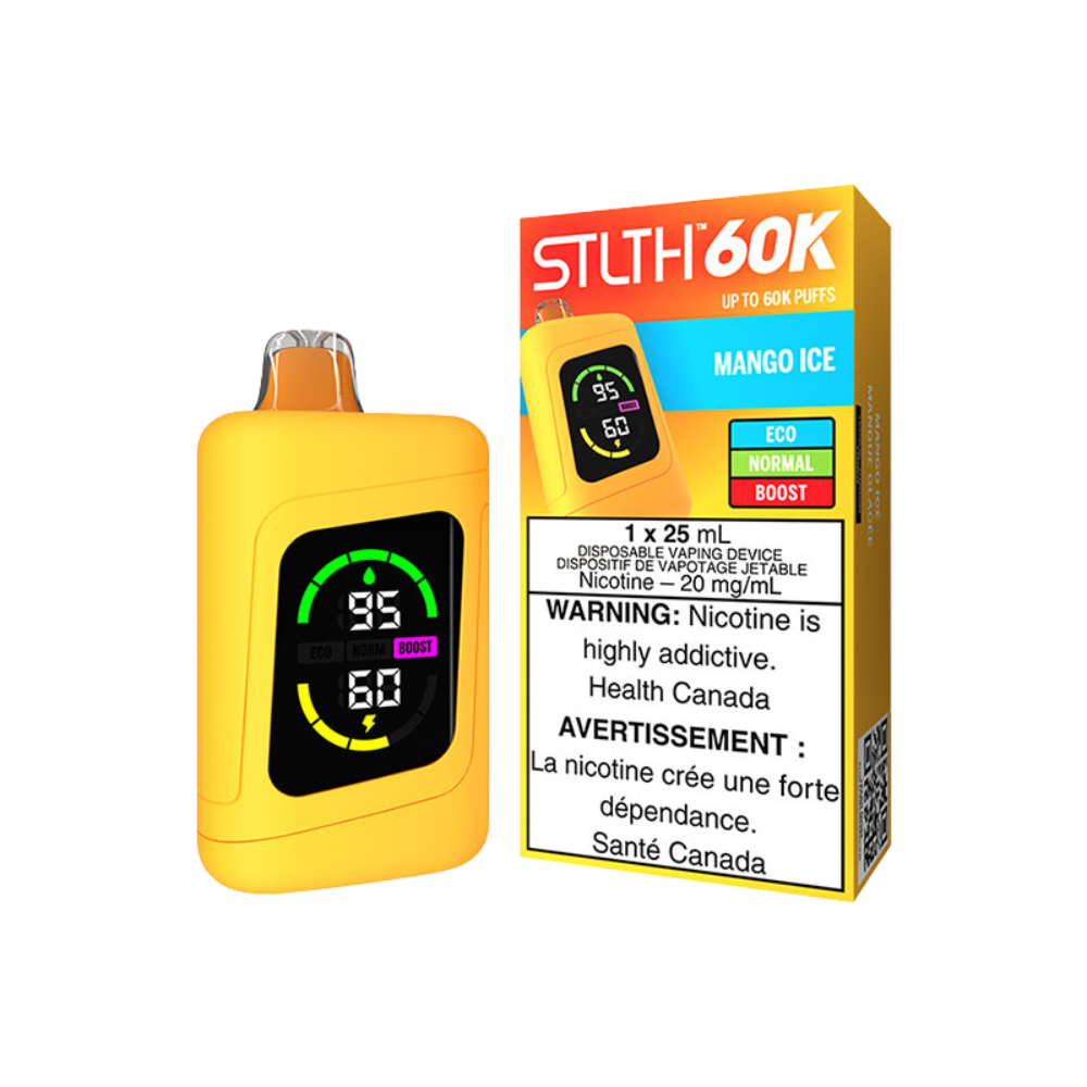STLTH 60K Puffs - Mango Ice Rechargeable Disposable Vape 20Mg