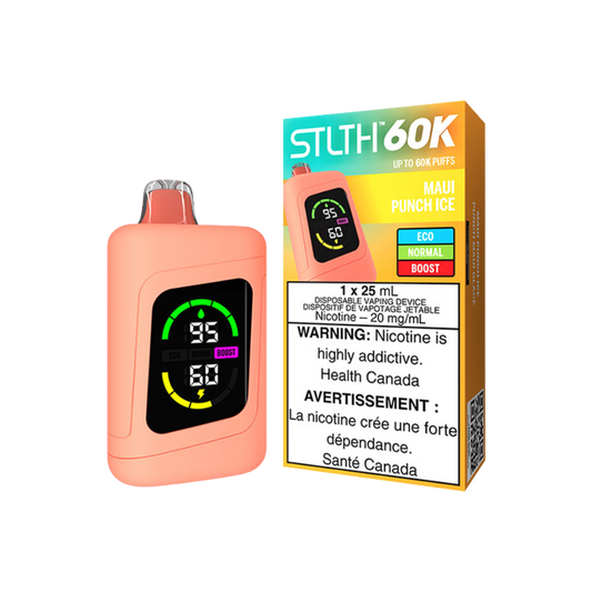 STLTH 60K Puffs - Maui Punch Ice Rechargeable Disposable Vape 20Mg
