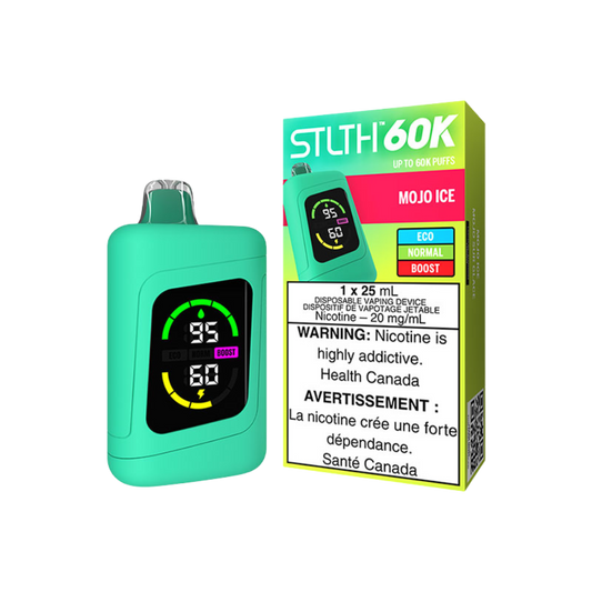 STLTH 60K Puffs - Mojo Ice Rechargeable Disposable Vape 20Mg