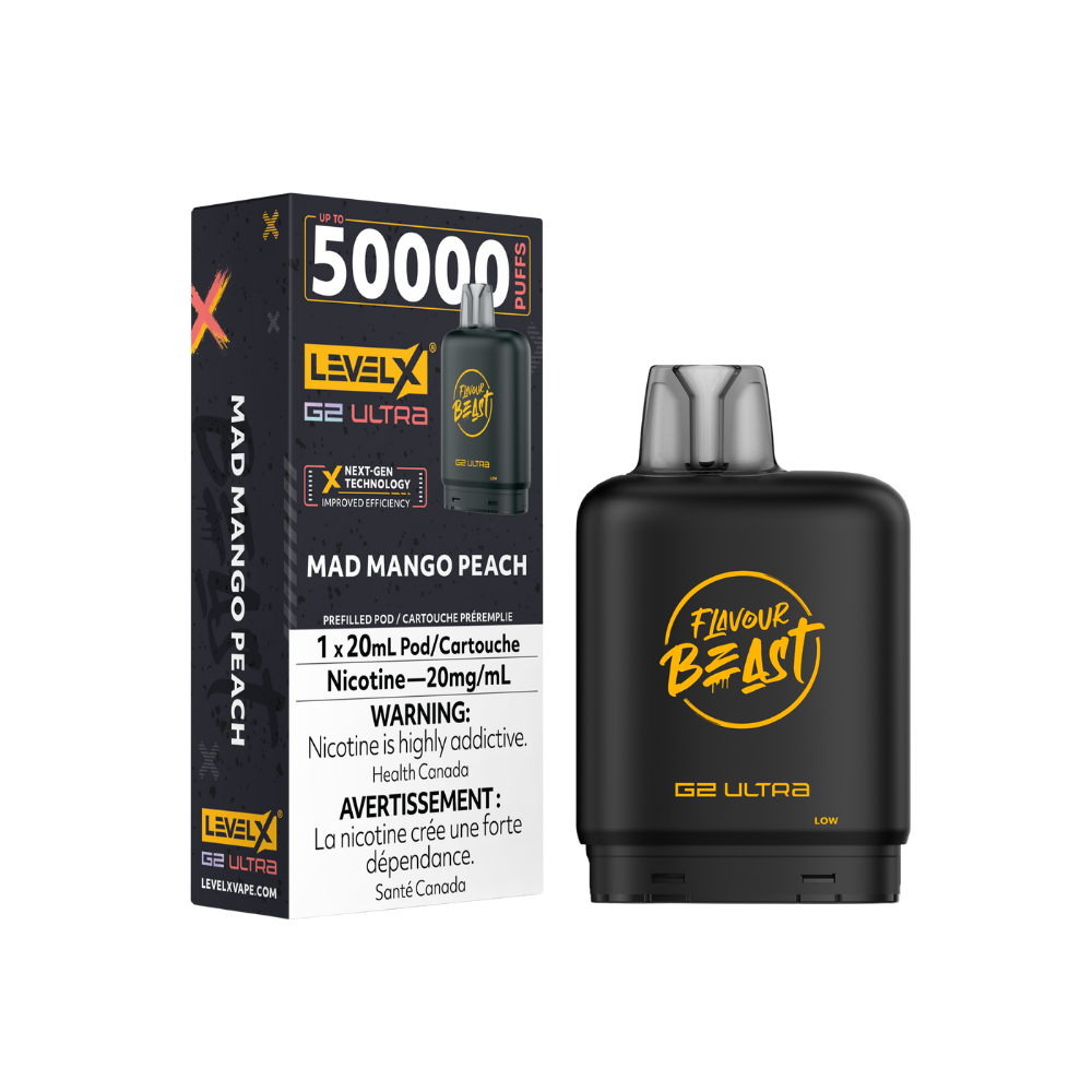 Flavour Beast Level X G2 Ultra 50K (Prefilled Pods) - Mad Mango Peach
