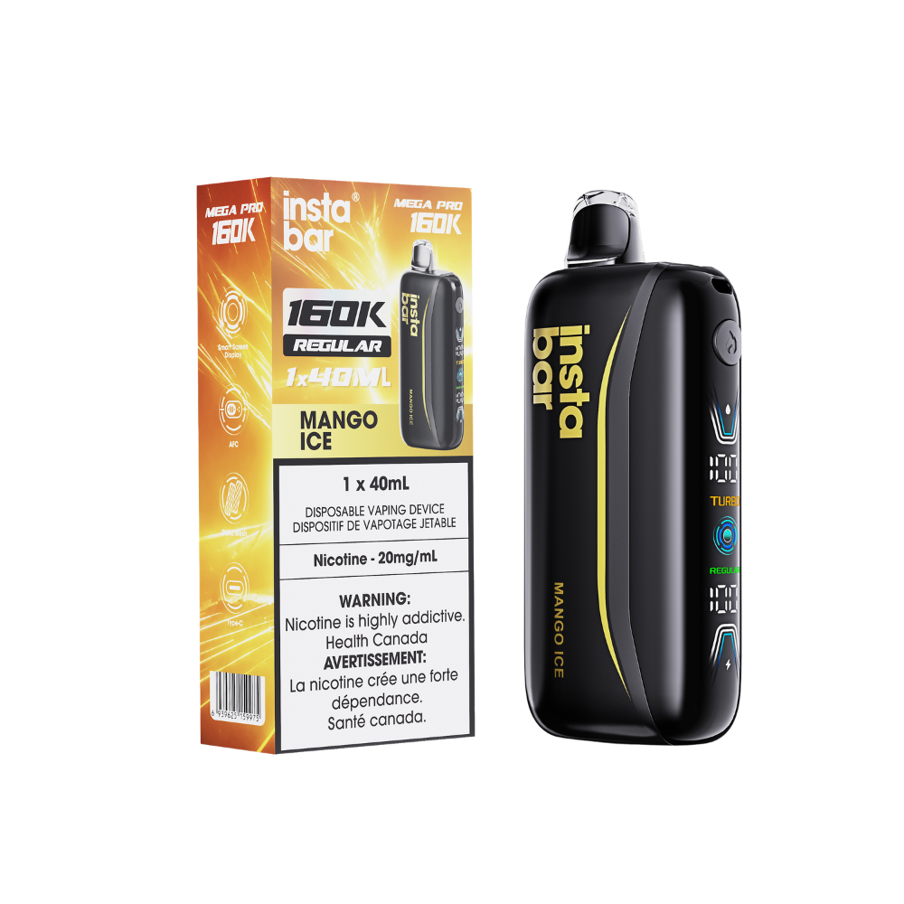 Insta Bar 160K - Mango Ice Rechargeable Disposable Vape 20Mg