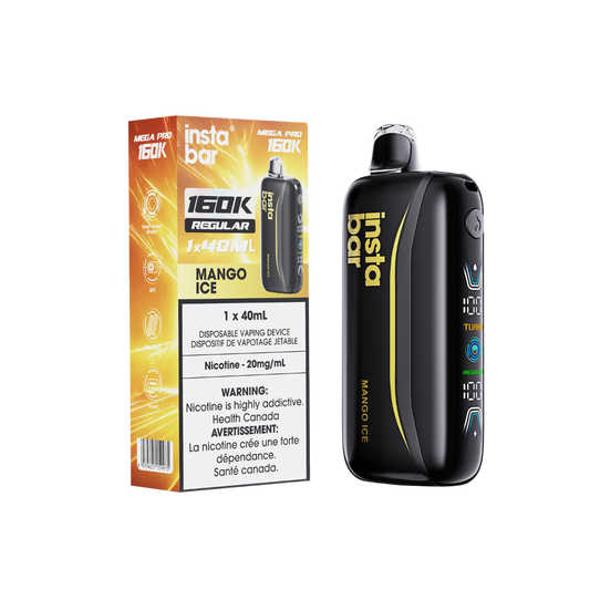 Vape jetable rechargeable Insta Bar 160K – Mangue glacée, 20 mg