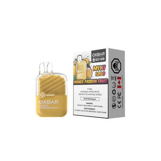 Oxbar Rocky Vapor Mini 1200 Bouffées Banane Glacée Vape Jetable 20Mg
