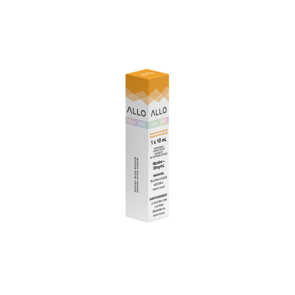 Allo Ultra 2500 Puffs Mango Peach Orange Rechargeable Disposable Vape 20Mg