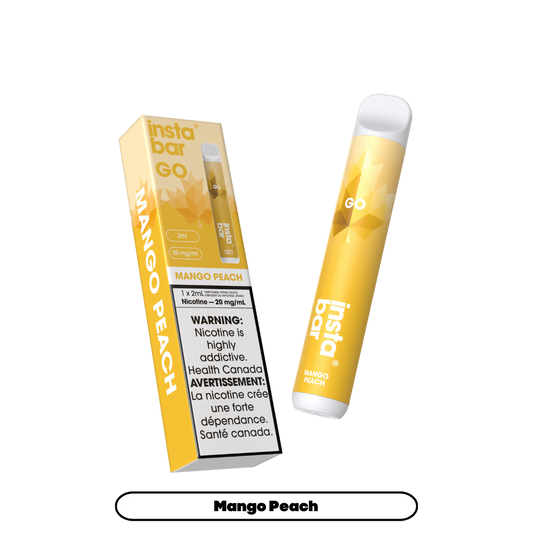 Insta Bar Go 1200 bouffées - Vape jetable Mangue Pêche 20Mg