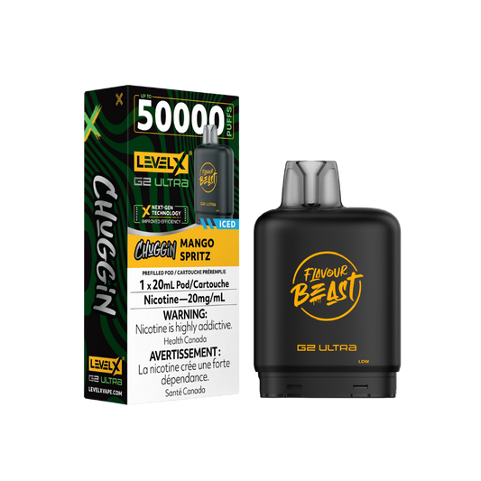 Flavour Beast Level X G2 Ultra 50K (Prefilled Pods) -  Mango Spritz Iced