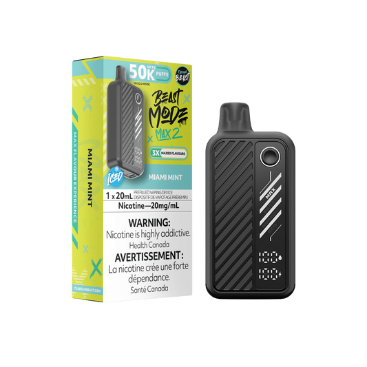 Flavour Beast Mode Max 2 50K bouffées Cerise Classique Glacé Vape jetable rechargeable 20Mg