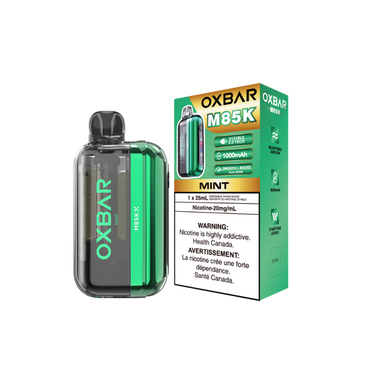 Oxbar M85K 85K Puffs - Mint Rechargeable Disposable Vape 20Mg