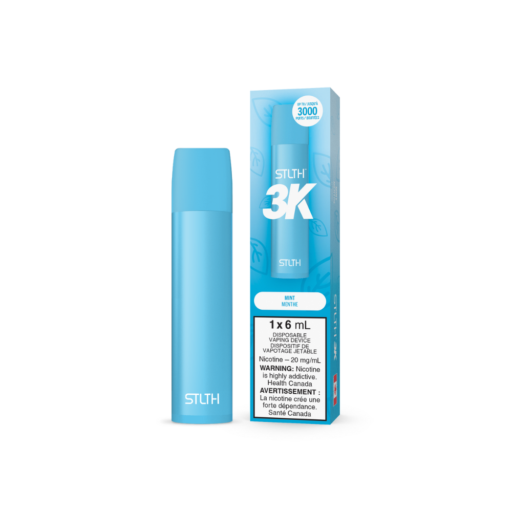 STLTH 3K Puffs Mint Rechargeable Disposable Vape 20Mg