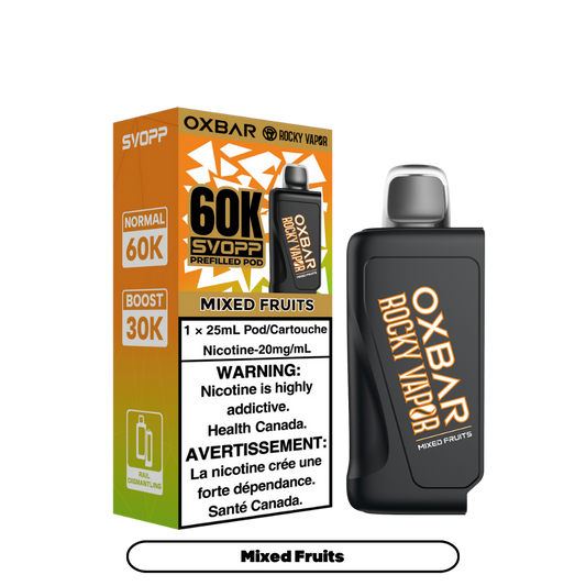 Svopp Oxbar Rocky Vapor 60K bouffées (Pods préremplis) - Fruits mélangés