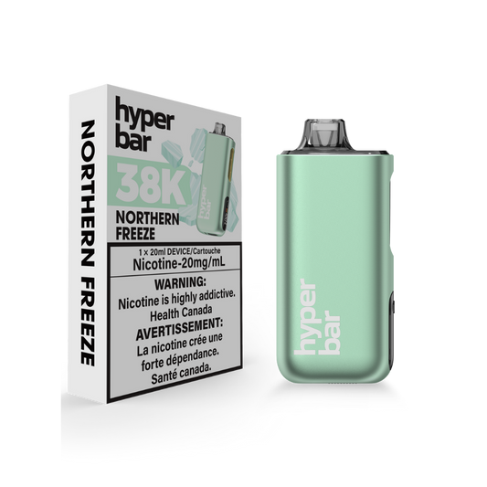 Hyper Bar 38K Puffs Northern Freeze Rechargeable Disposable 20Mg