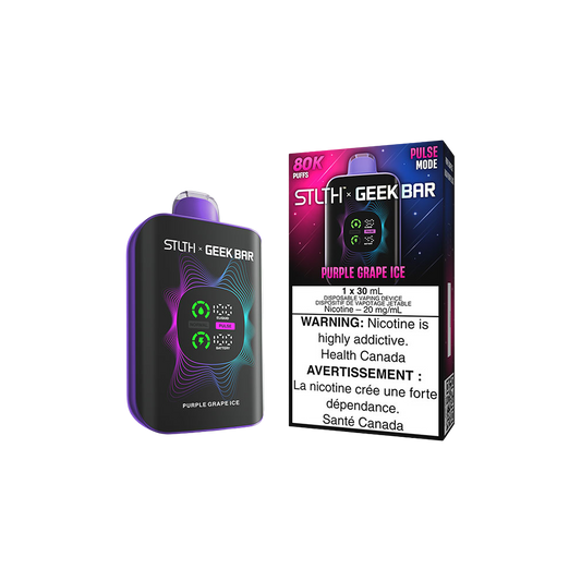 Stlth X Geek Bar - Vape jetable rechargeable Raisin Violet Glacé 20Mg