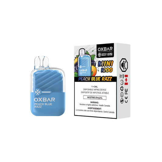 Oxbar Rocky Vapor Mini 1200 Puffs Peach Blue Razz Vape jetable 20 mg