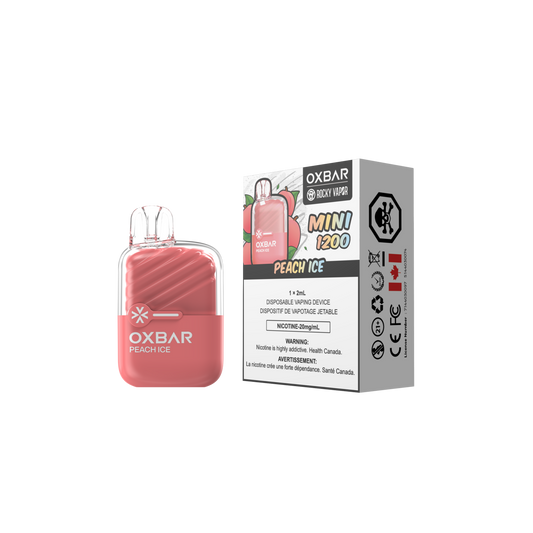 Oxbar Rocky Vapor Mini 1200 Puffs Peach Ice Disposable Vape 20Mg