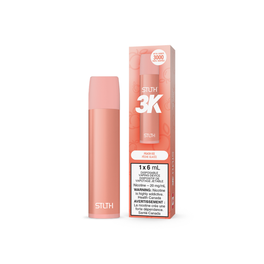 STLTH 3K Puffs Peach Ice Rechargeable Disposable Vape 20Mg