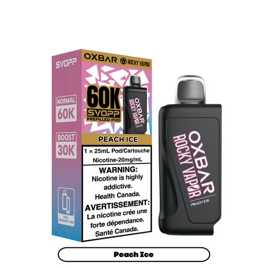 Svopp Oxbar Rocky Vapor 60K bouffées (Pods préremplis) - Pêche Glacée