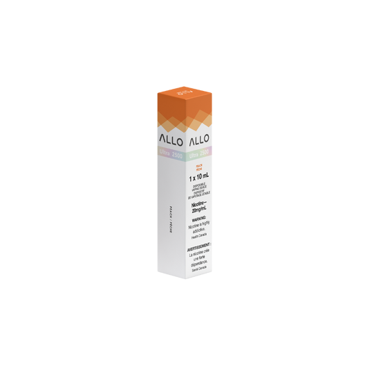 Allo Ultra 2500 Puffs Peach Rechargeable Disposable Vape 20Mg