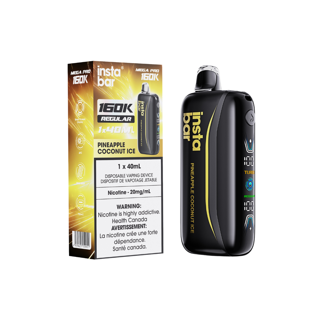 Insta Bar 160K - Pineapple Coconut Ice Rechargeable Disposable Vape 20Mg
